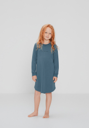 Natkjole med logo | Bambusviskose | Blå -JBS of Denmark Kids