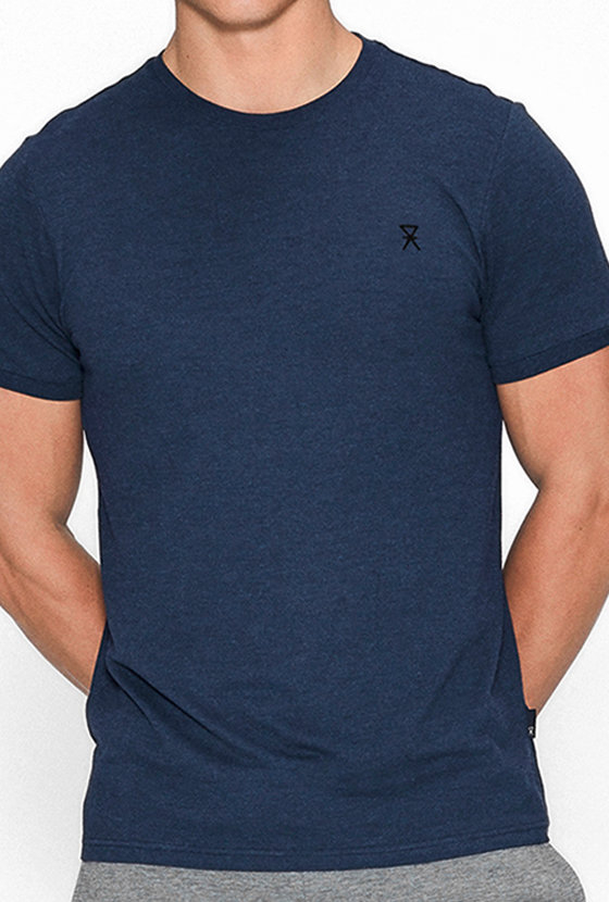 Piqué t-shirt, bambus, marine