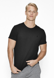 Piqué t-shirt | Bambusviskose | Sort -JBS of Denmark Men