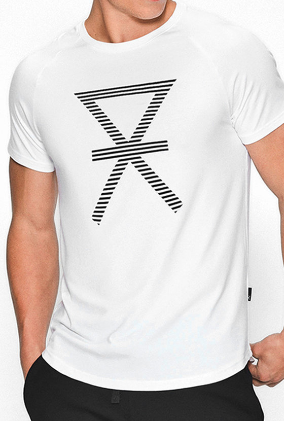 T-shirt med trykk | bambus | hvid -JBS of Denmark Men