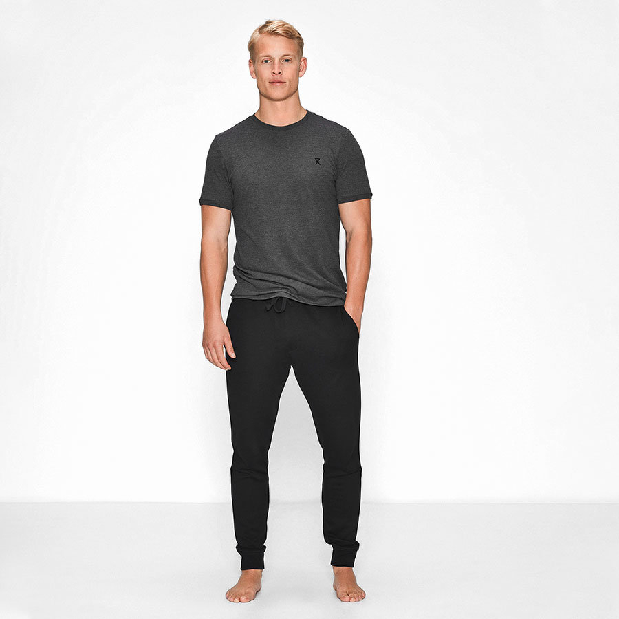 Piqué t-shirt, bambus, grå