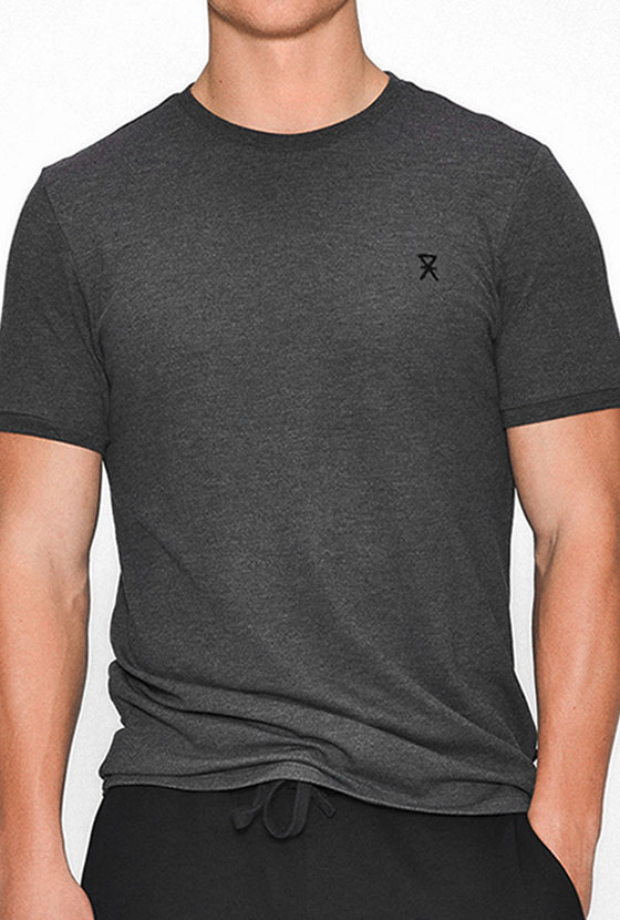 Piqué t-shirt, bambus, grå