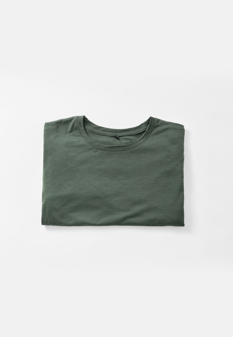 T-shirt | 100% økologisk GOTS uld | Grøn -JBS of Denmark Men