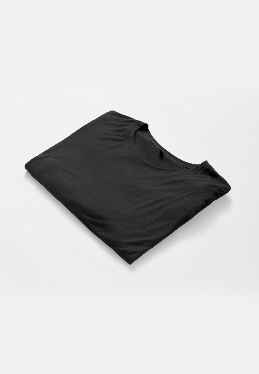T-shirt | 100% økologisk GOTS uld | Sort -JBS of Denmark Men