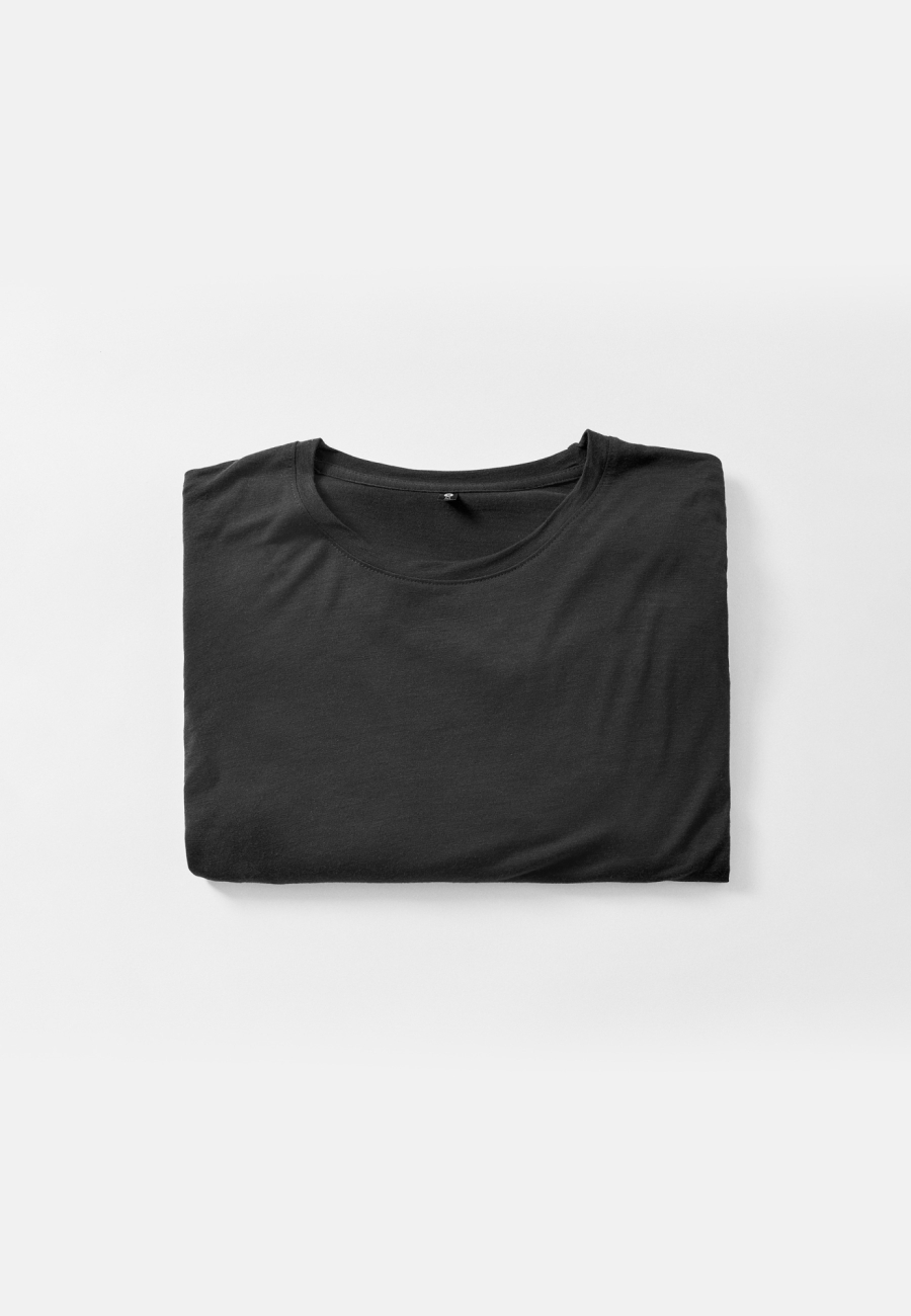 T-shirt | 100% økologisk GOTS uld | Sort -JBS of Denmark Men