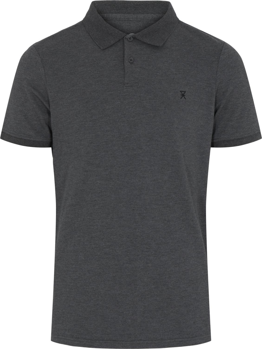 Piqué polo, Bambusviskose, Grå