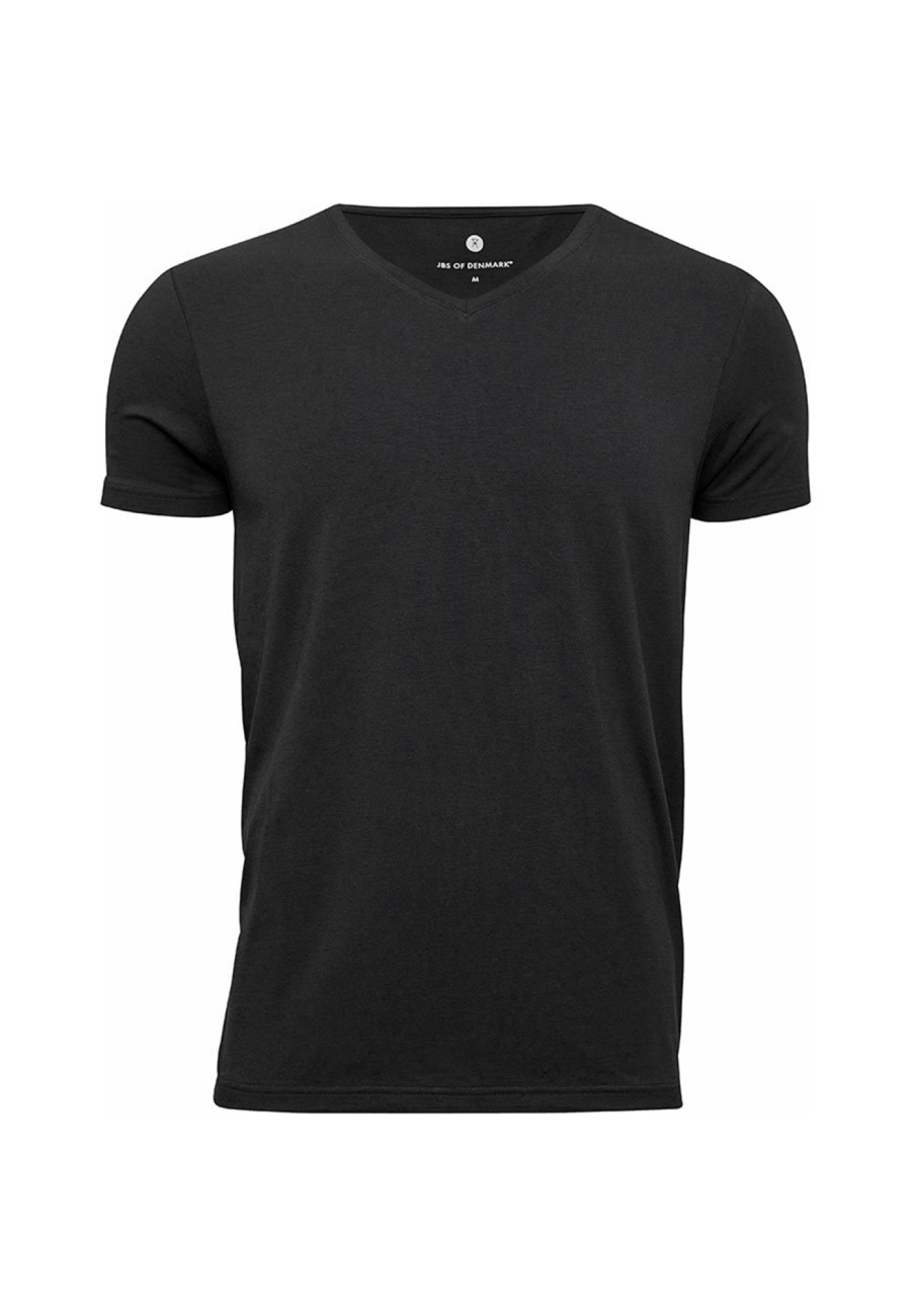 T-shirt v-hals | bambus | sort -JBS of Denmark Men