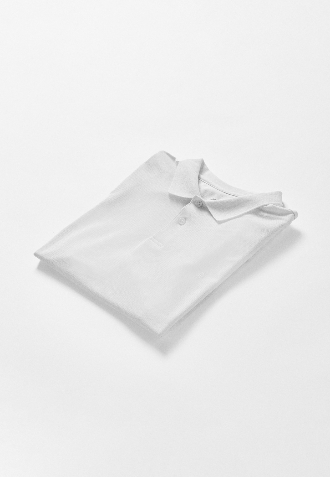 Piqué polo, Bambusviskose, Hvid