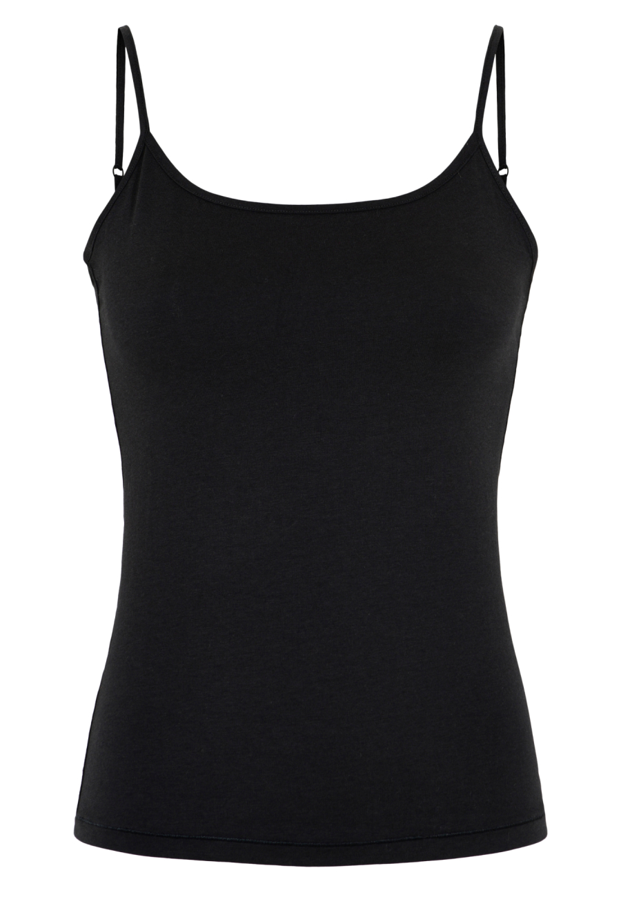 Top med smalle stropper | bambus | sort -JBS of Denmark Women
