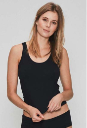 Top med brede stropper | bambus | sort -JBS of Denmark Women