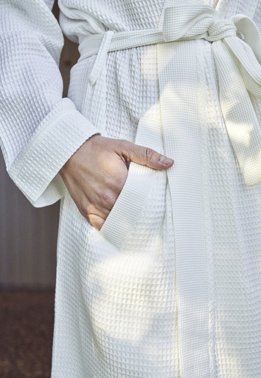 Badekåbe "Waffel" |  Bambusviskose | Hvid -JBS of Denmark Women