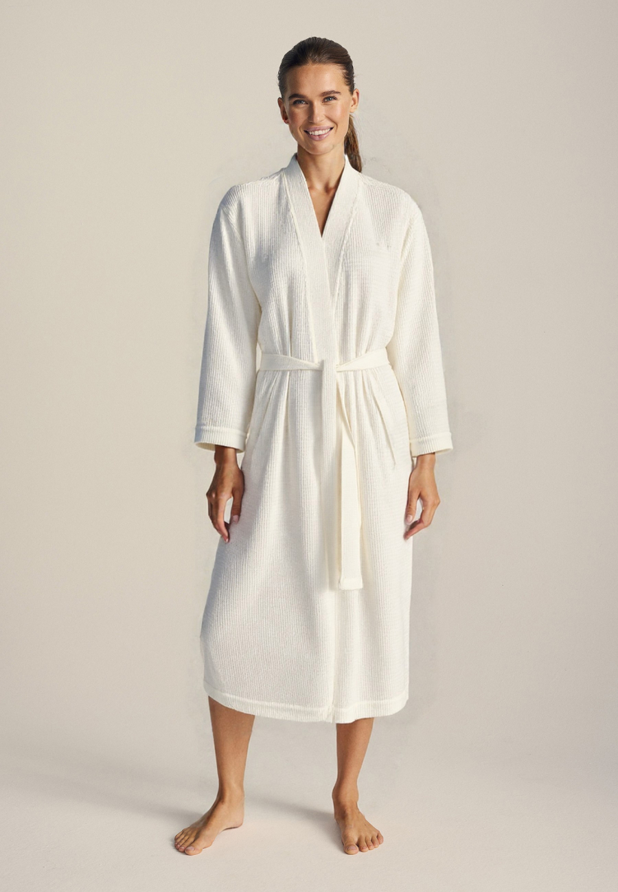 Badekåbe "Waffel" |  Bambusviskose | Hvid -JBS of Denmark Women