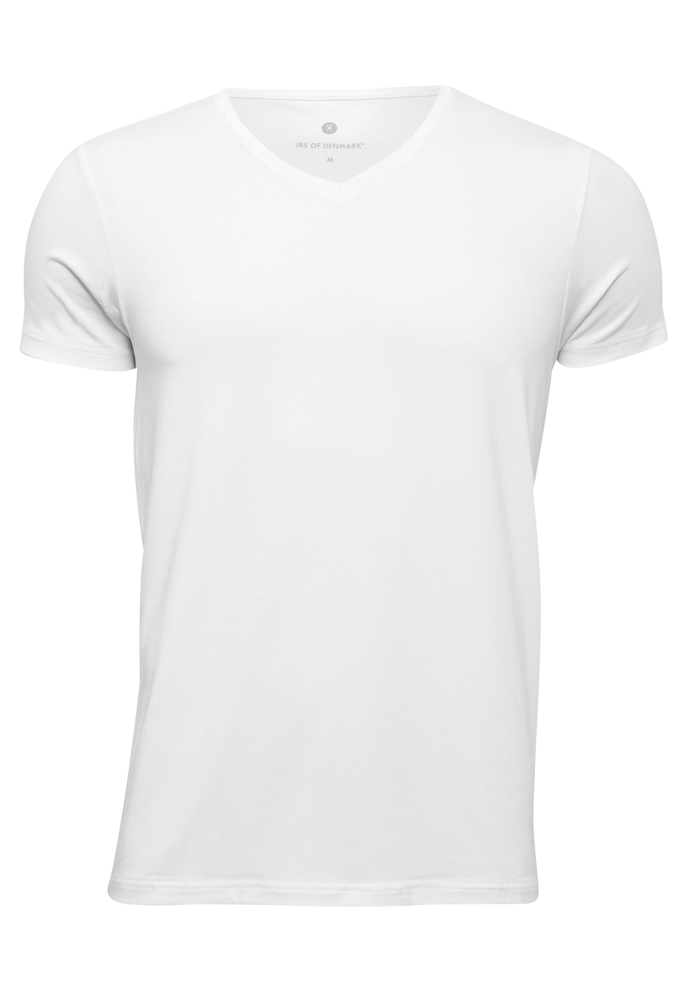 T-shirt v-hals, Bambusviskose, Hvid
