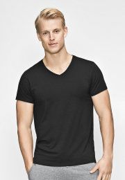 T-shirt v-neck | Bambusviskose | Sort -JBS of Denmark Men