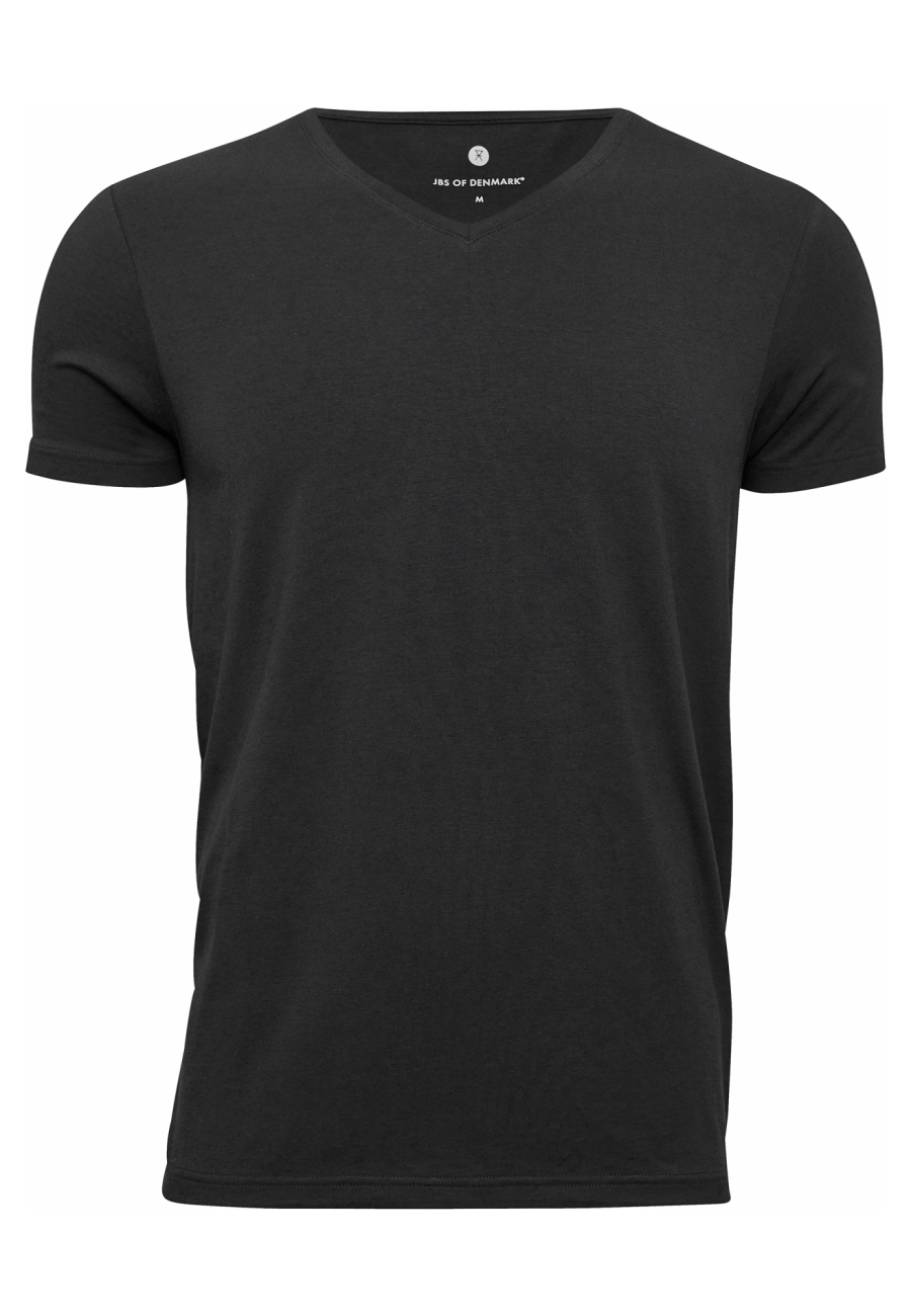T-shirt v-neck, Bambusviskose, Sort