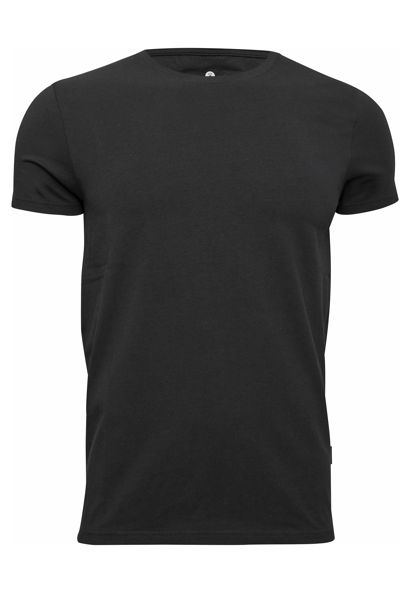 T-shirt o-hals, Økologisk bomuld, Sort