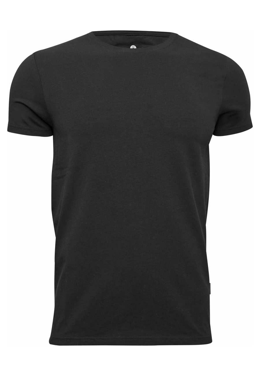 T-shirt o-hals, Økologisk bomuld, Sort