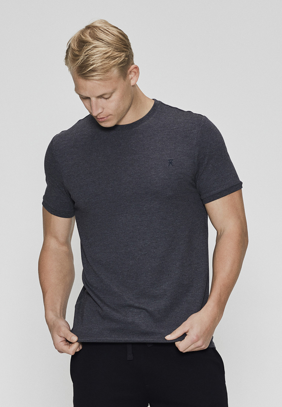 Piqué t-shirt, Bambusviskose, Grå