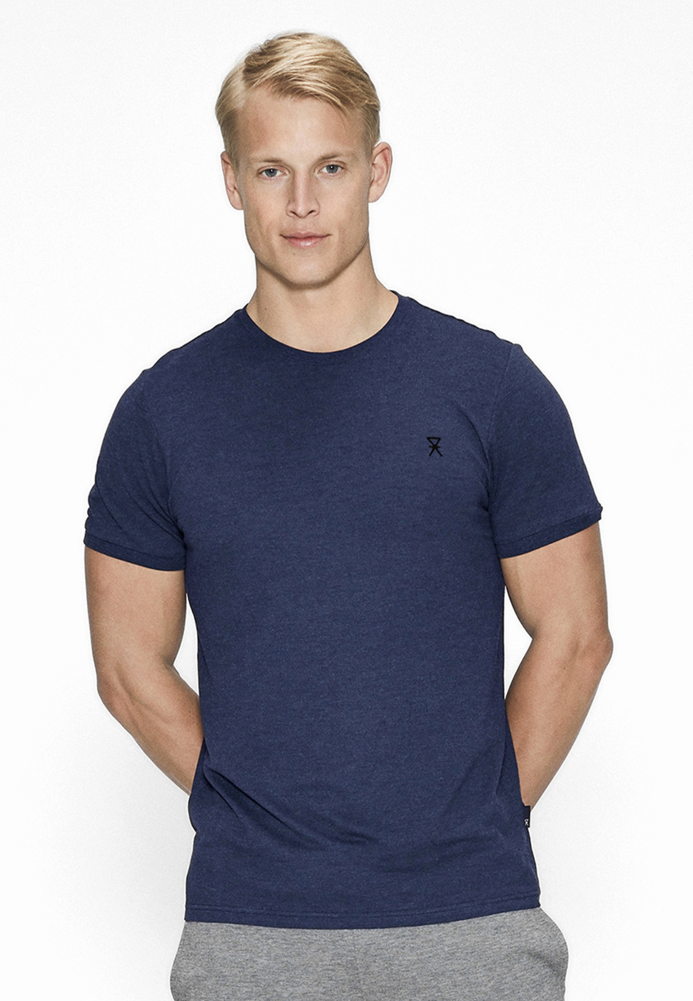 Piqué t-shirt, Bambusviskose, Marine