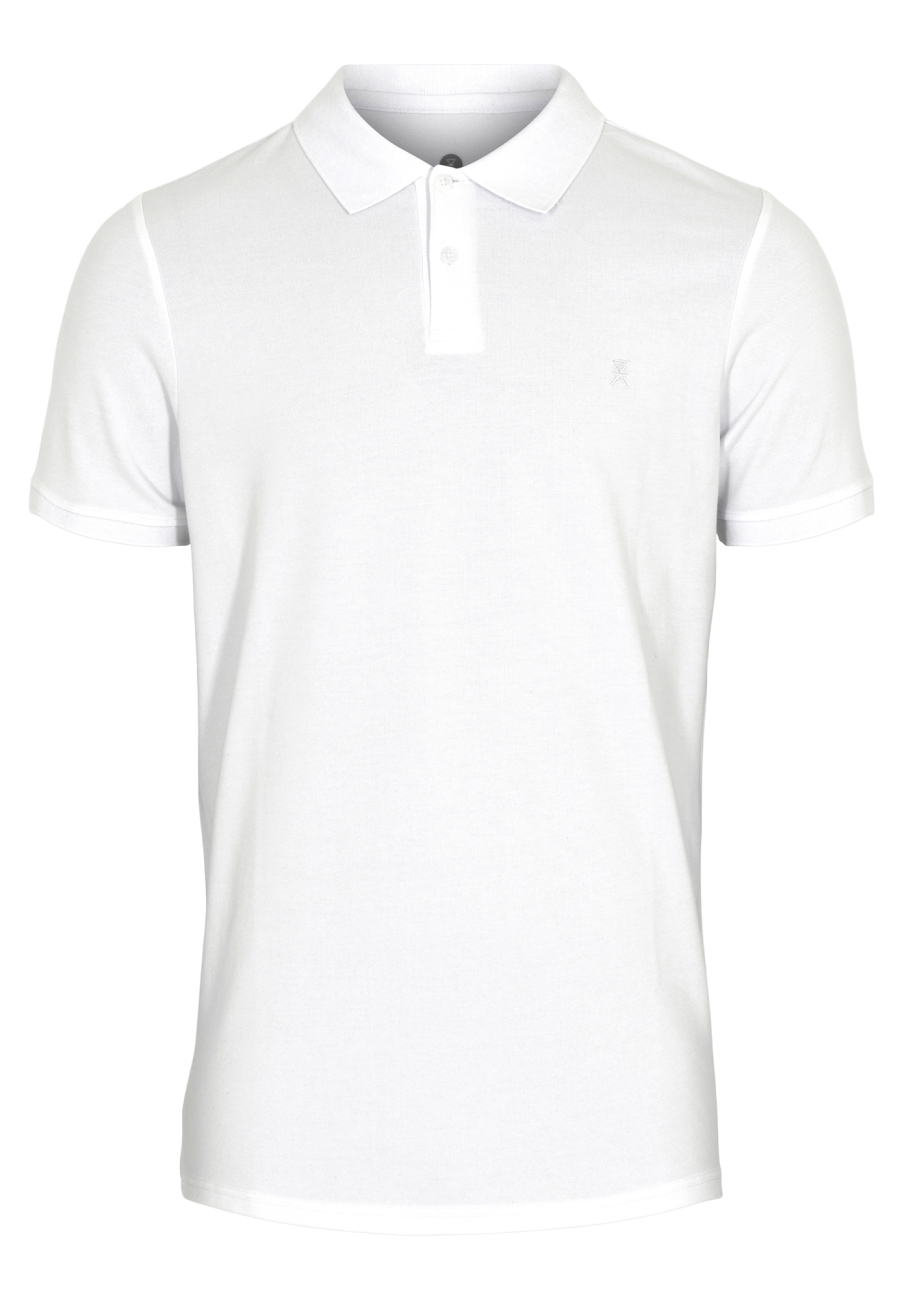 Piqué polo, Bambusviskose, hvid