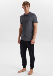 Piqué polo |  bambus | grå -JBS of Denmark Men