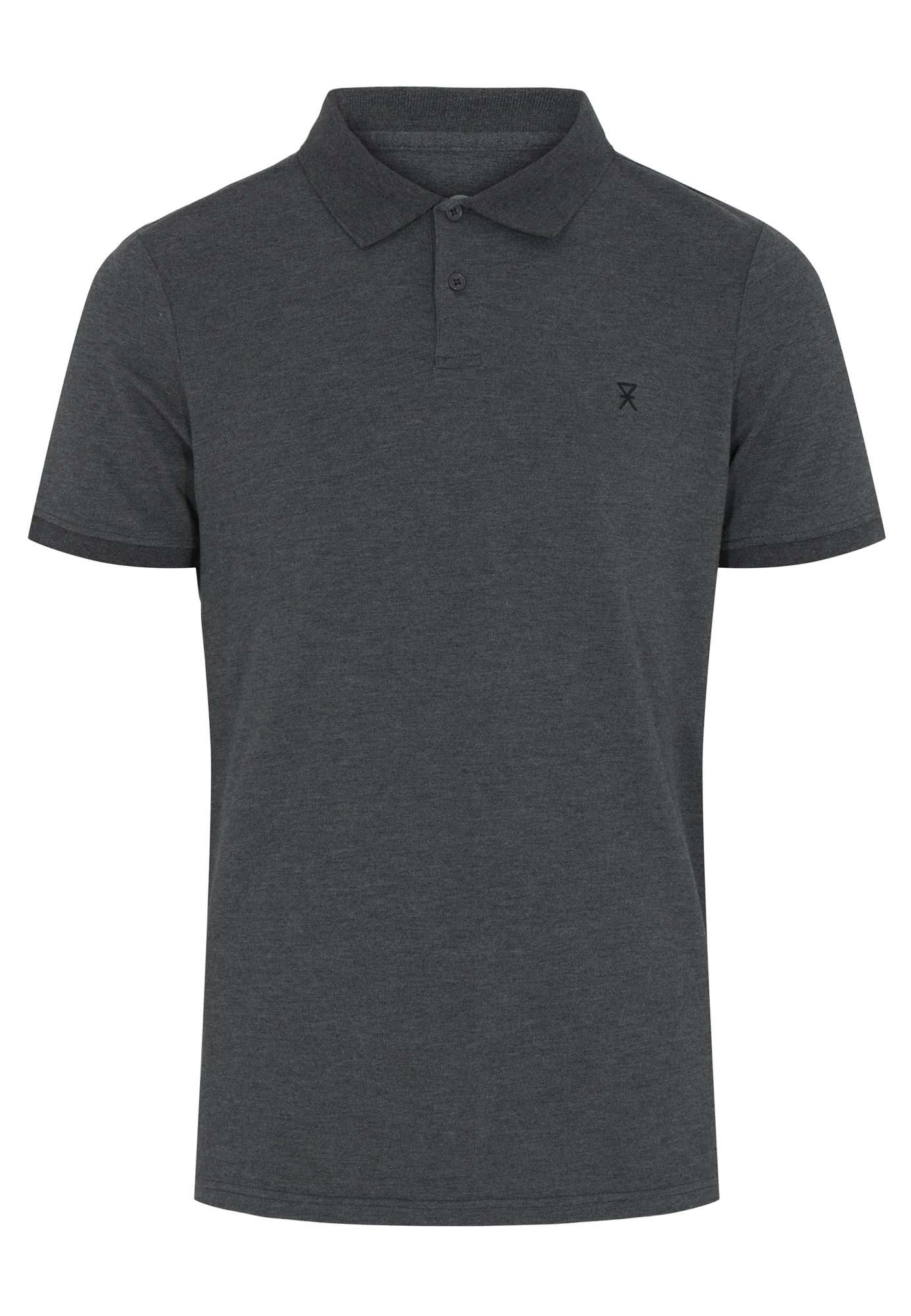 Piqué polo, Bambusviskose, grå
