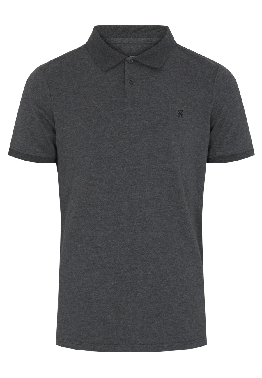 Piqué polo, Bambusviskose, grå