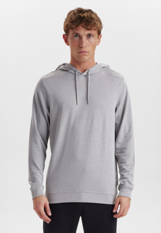 Hoodie med logo, Bambusviskose, Grå