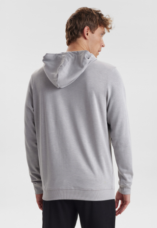 Hoodie med logo, Bambusviskose, Grå