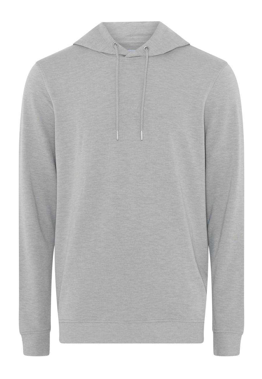 Hoodie med logo, Bambusviskose, Grå