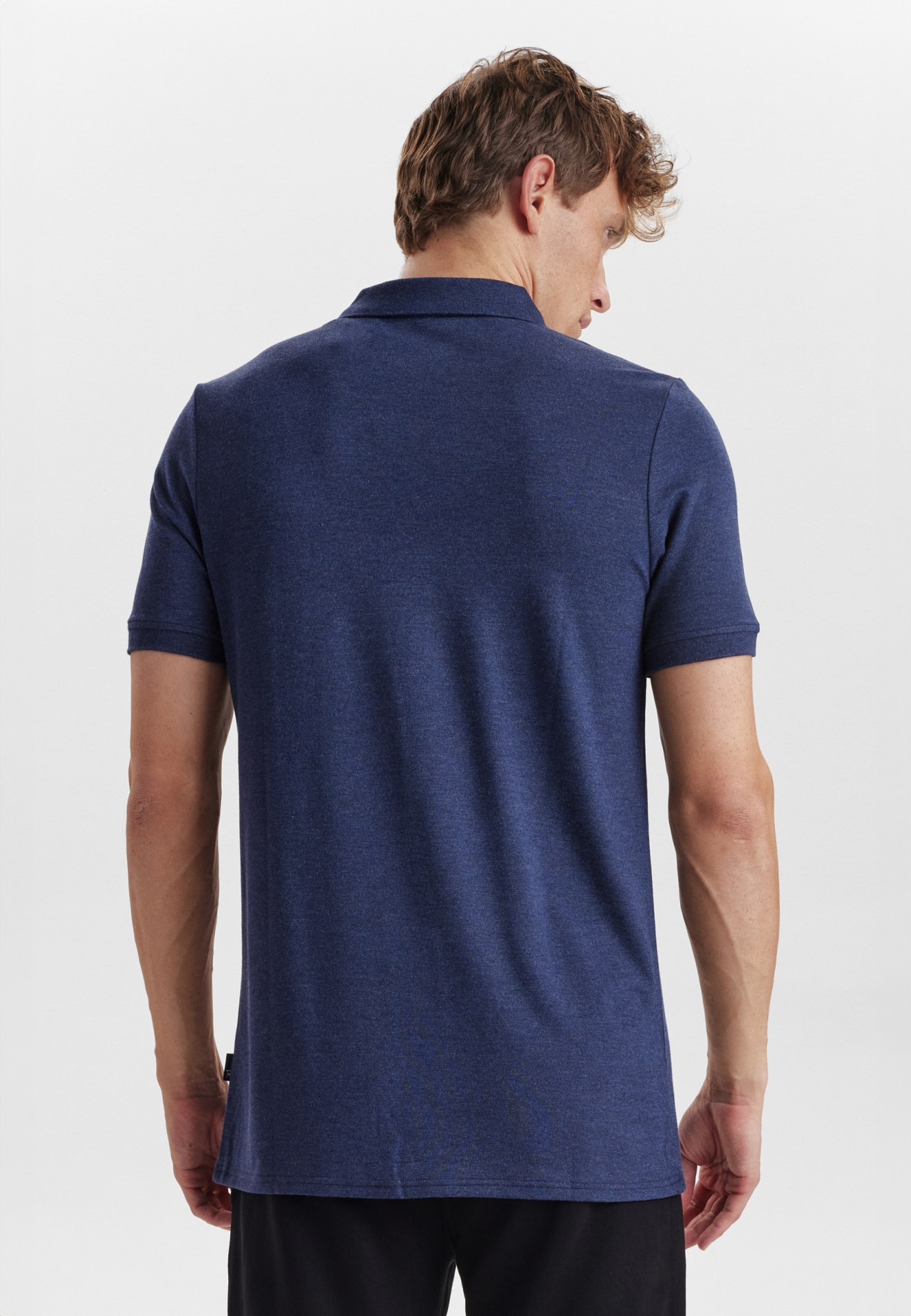 Piqué polo, Bambusviskose, navy