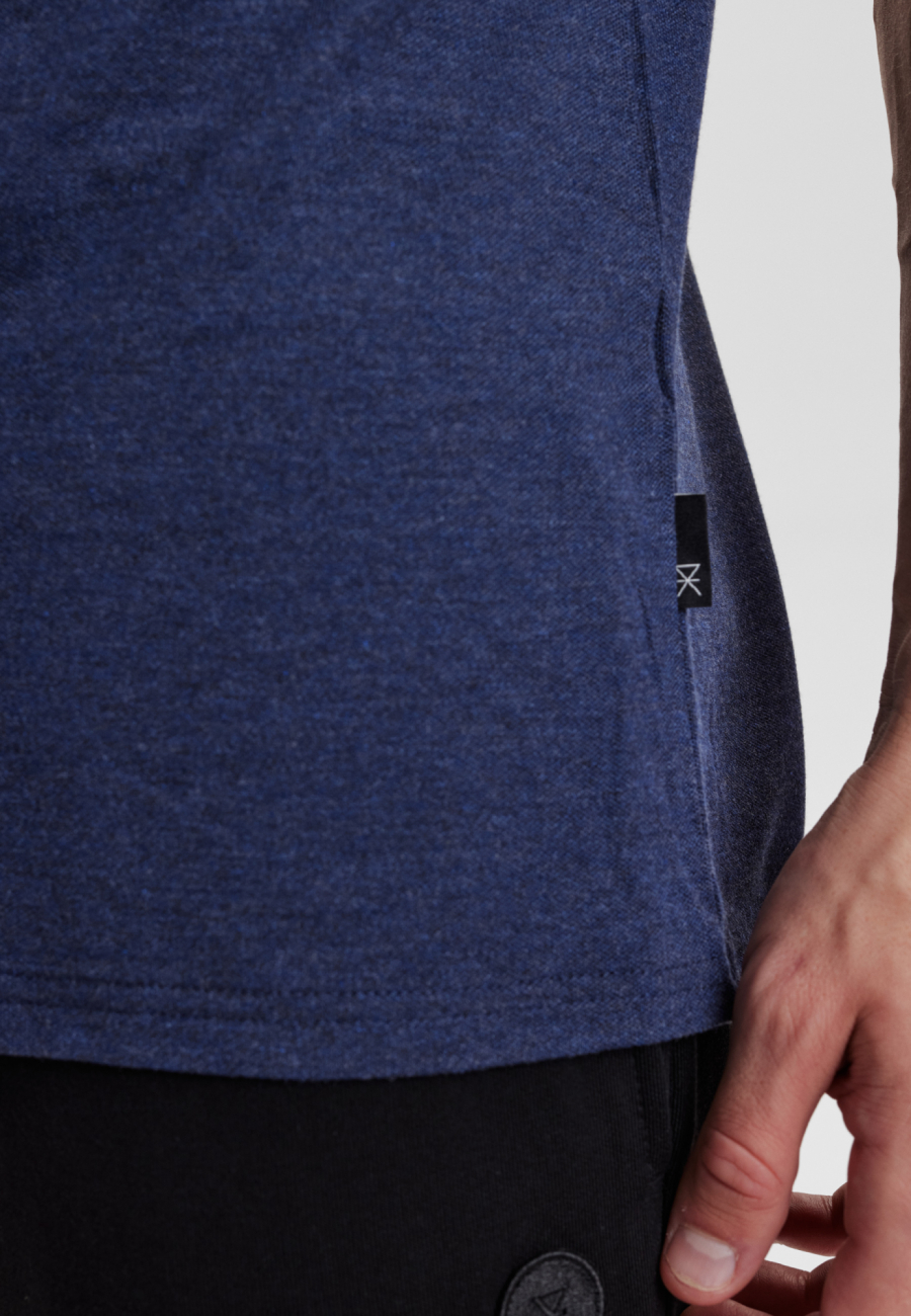 Piqué polo, Bambusviskose, navy