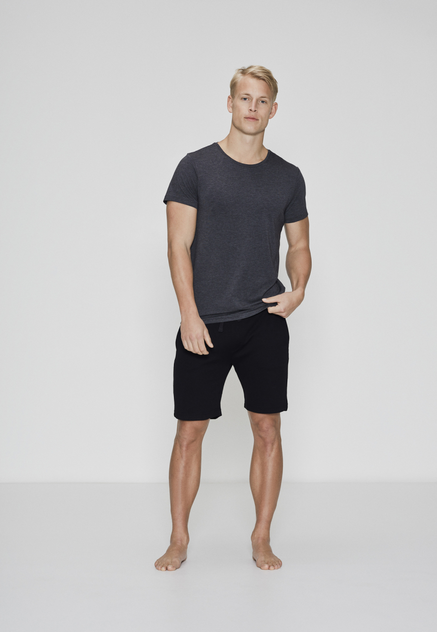T-shirt o-neck, Bambusviskose, Mørk grå