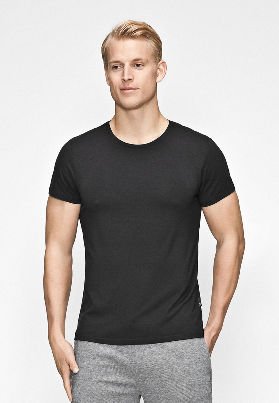 T-shirt o-neck, Bambusviskose, Sort