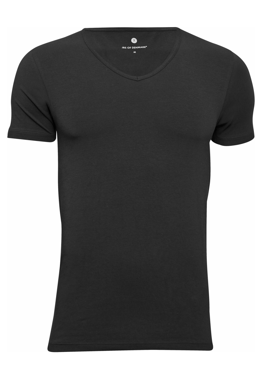 Undertrøje v-hals | Økologisk bomuld | Sort -JBS of Denmark Men