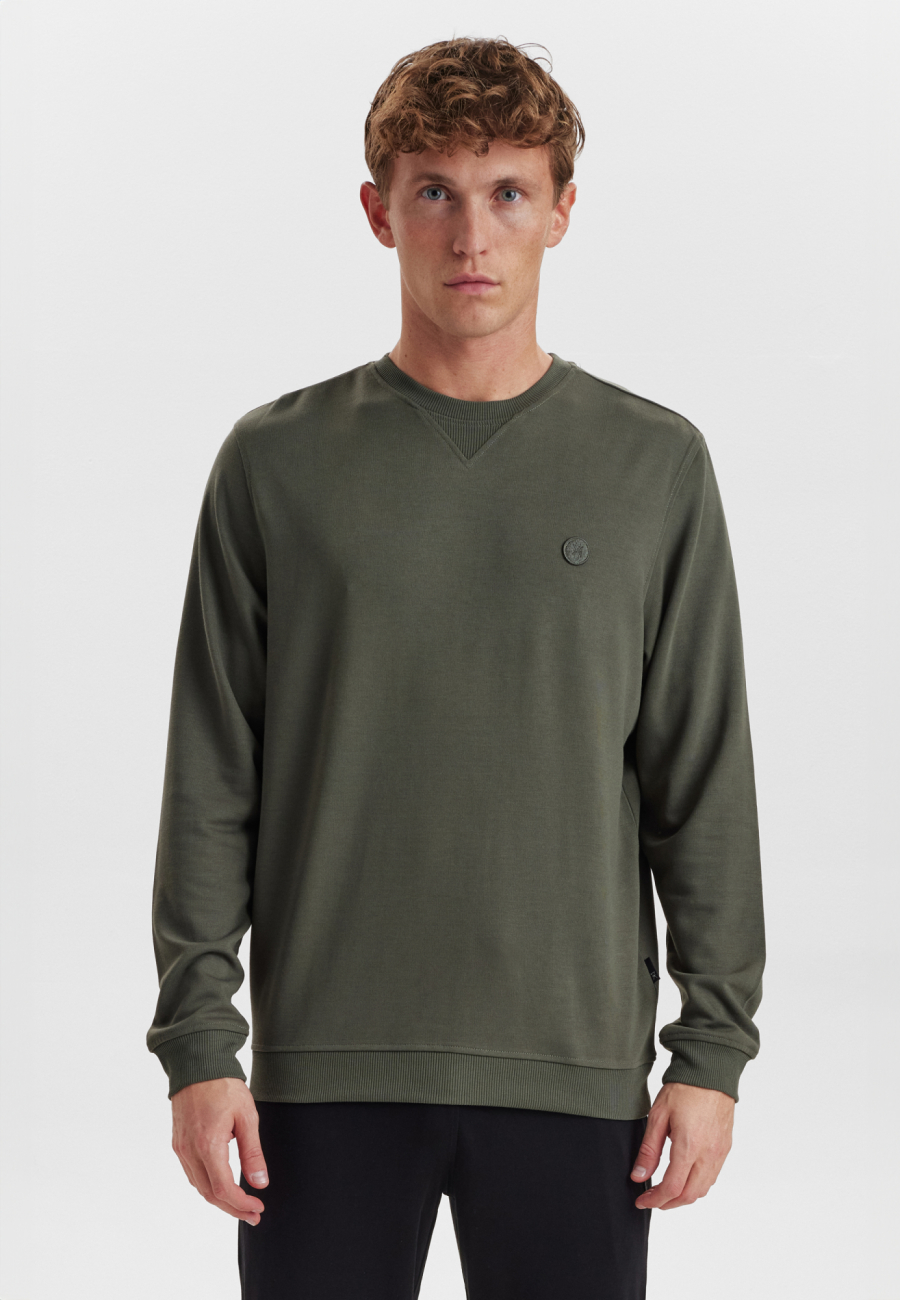 Trøje med logo, Bambusviskose, Grøn