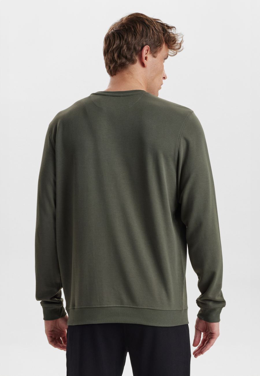 Trøje med logo | Bambusviskose | Grøn -JBS of Denmark Men