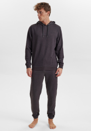 Hoodie med logo | Bambusviskose | Mørk grå -JBS of Denmark Men