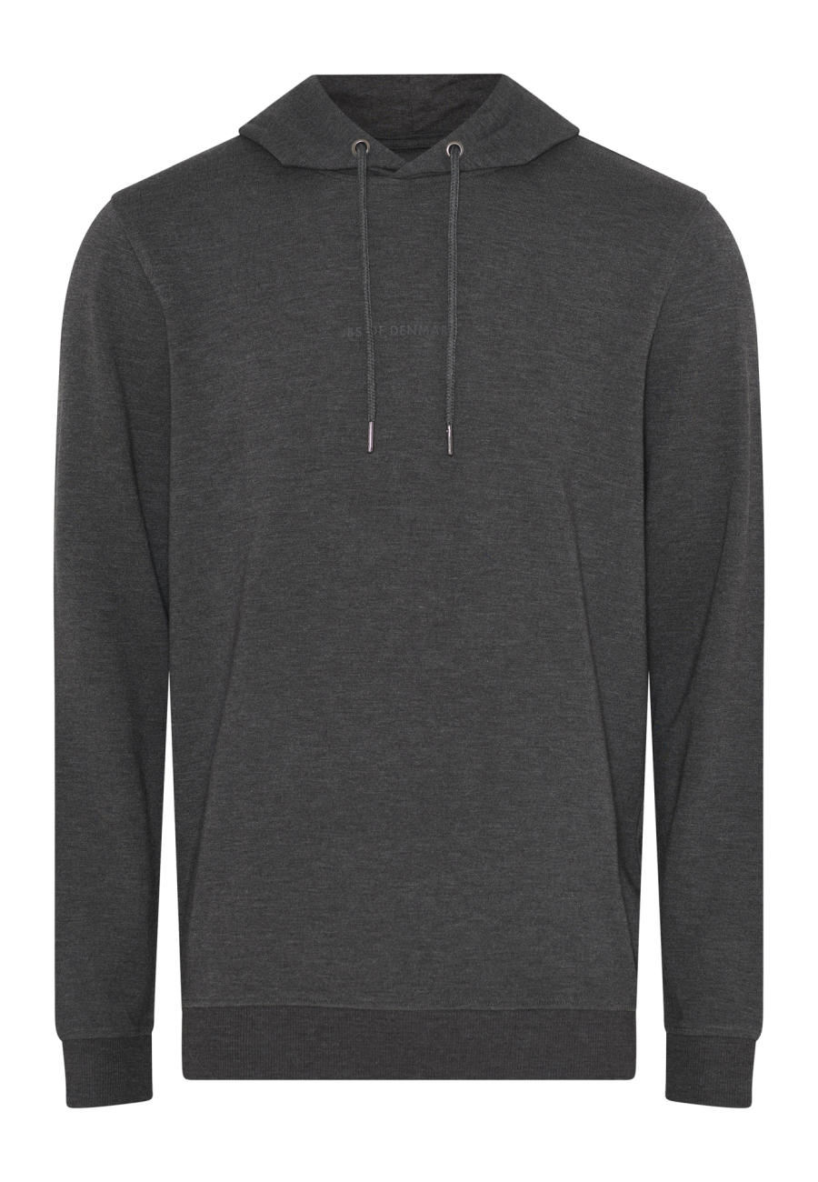 Hoodie med logo | Bambusviskose | Mørk grå -JBS of Denmark Men