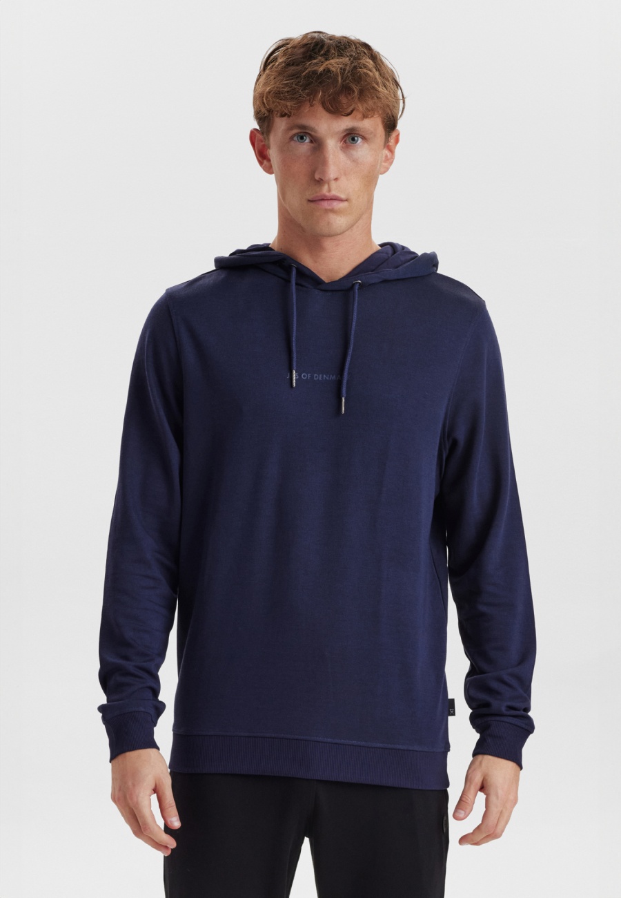 Hoodie med logo | Bambusviskose | navy -JBS of Denmark Men