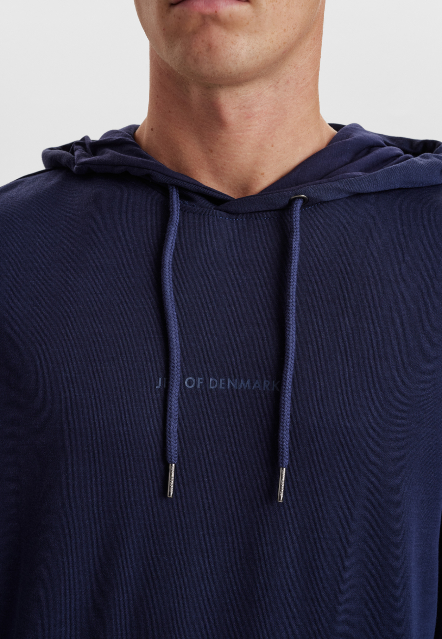 Hoodie med logo | Bambusviskose | navy -JBS of Denmark Men