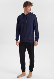Hoodie med logo | Bambusviskose | navy -JBS of Denmark Men