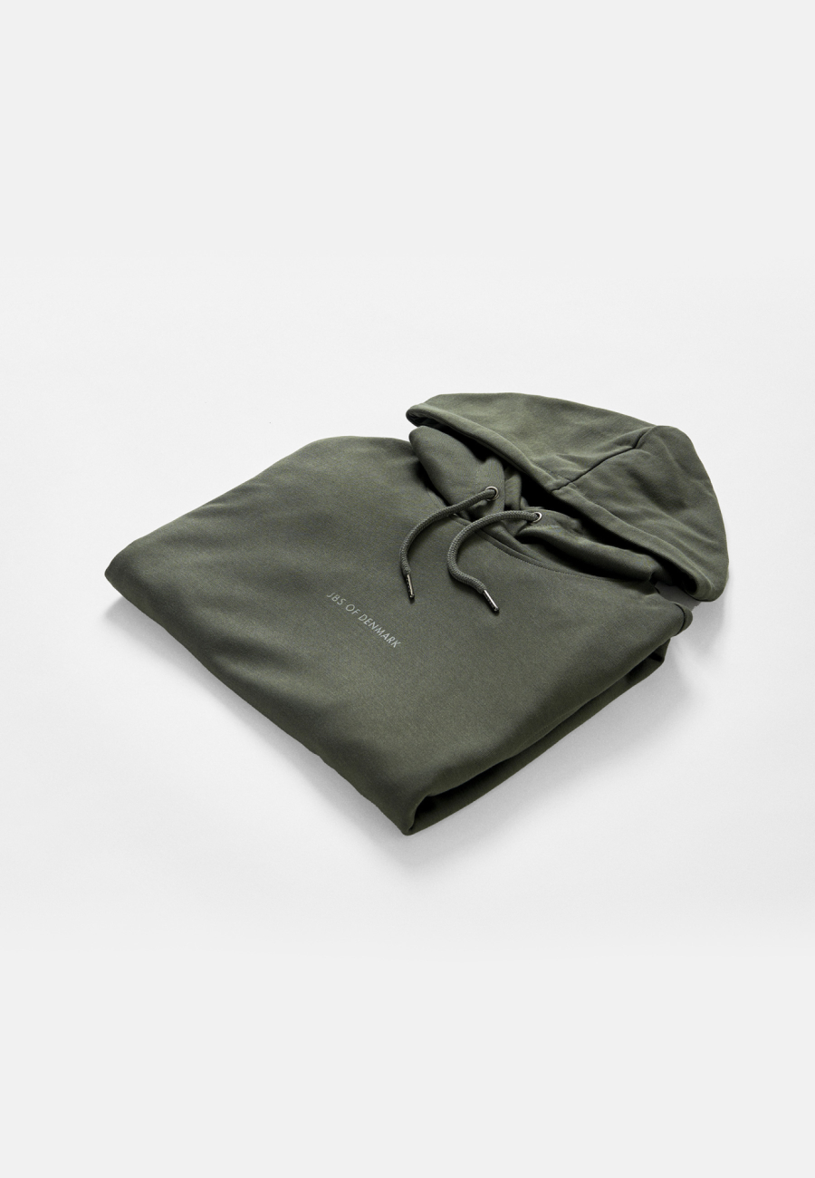 Hoodie med logo, Bambusviskose, Grøn