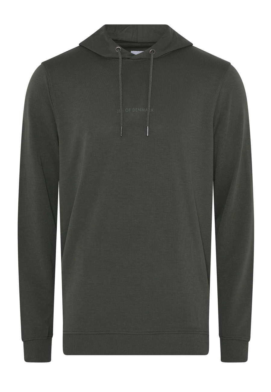 Hoodie med logo, Bambusviskose, Grøn