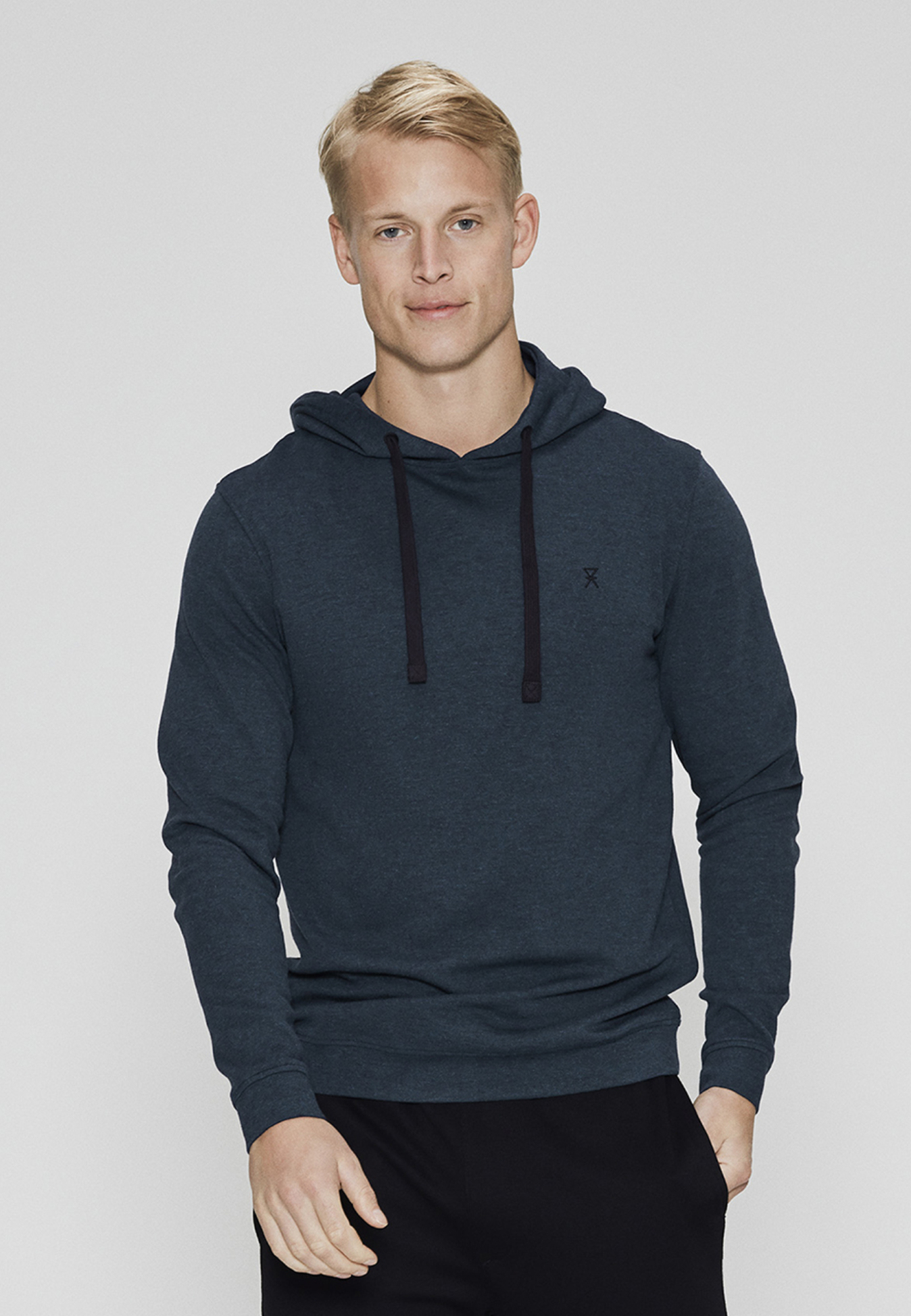 Hoodie, Bambusviskose, Marine
