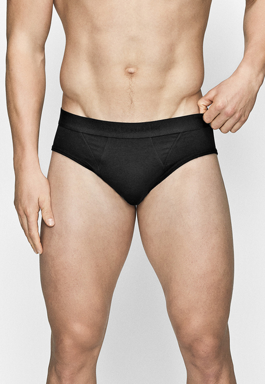 Briefs 2-pak, Økologisk bomuld, Sort