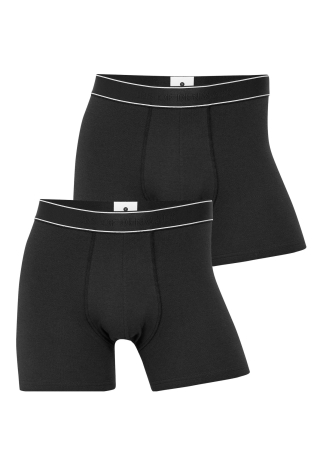 Pique tights 2-pak, Bambusviskose, Sort
