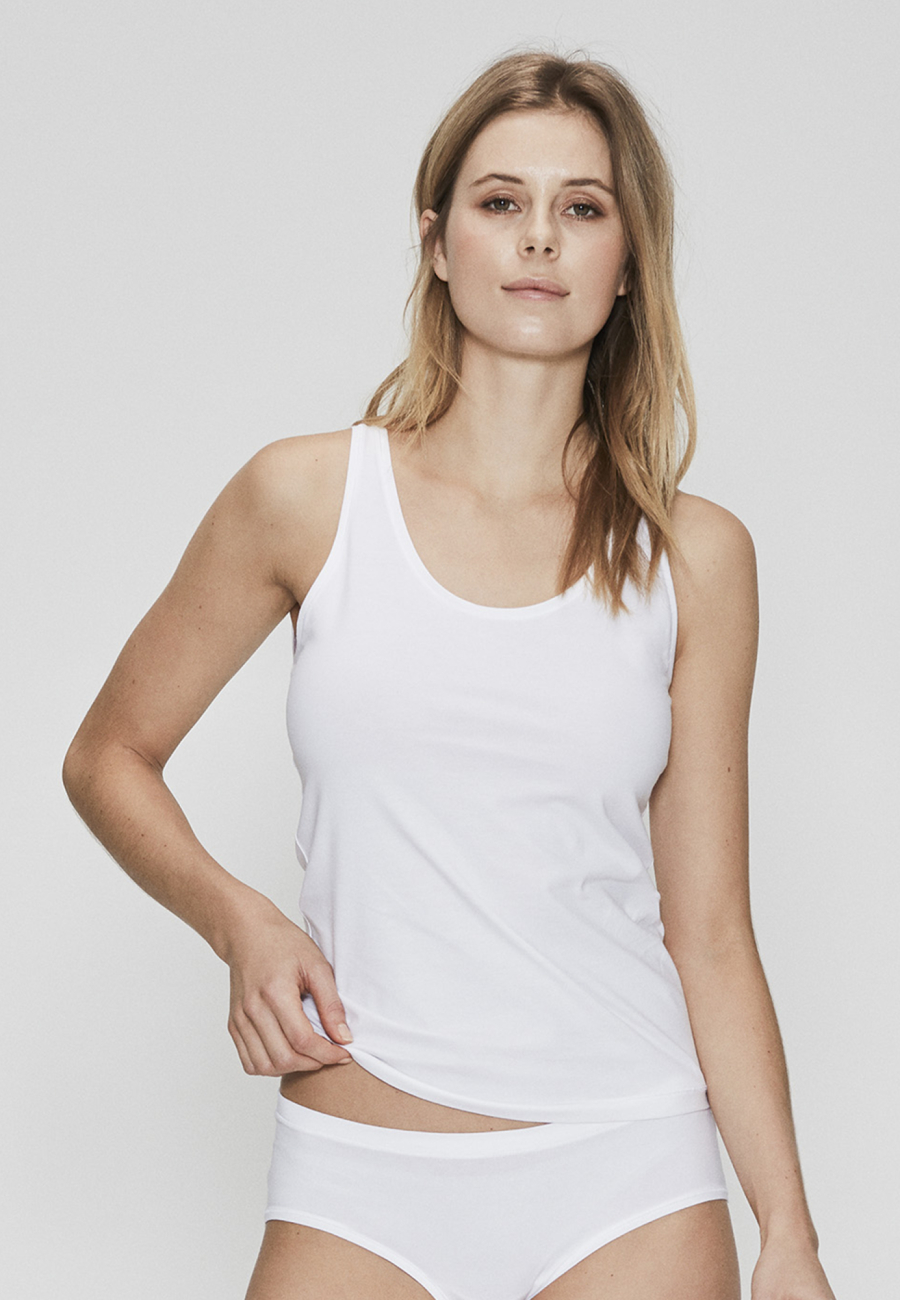 Tanktop, GOTS bomuld, Hvid