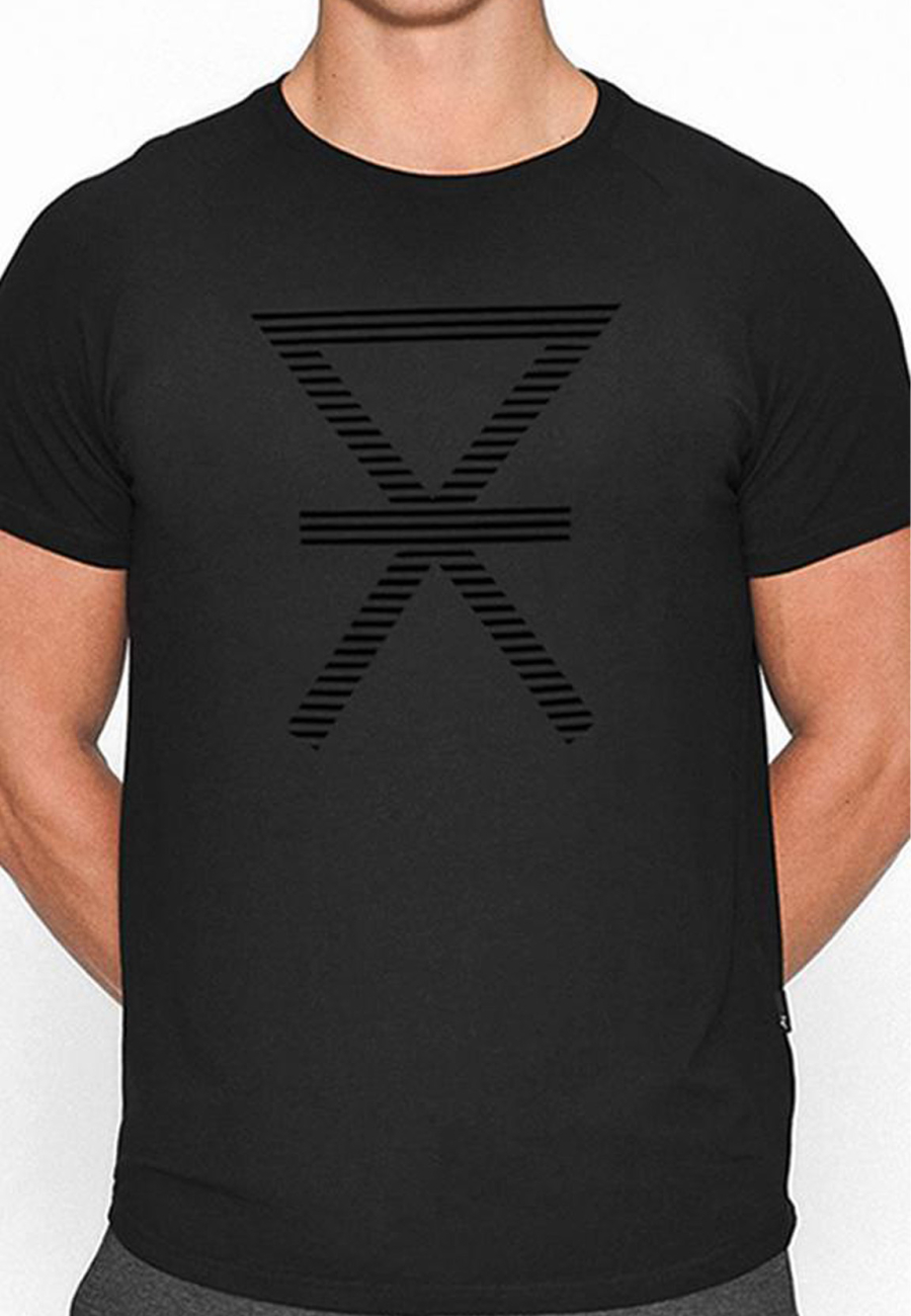 T-shirt med tryk | bambus | sort -JBS of Denmark Men