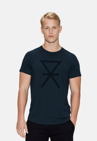 T-shirt med tryk | bambus | marine -JBS of Denmark Men